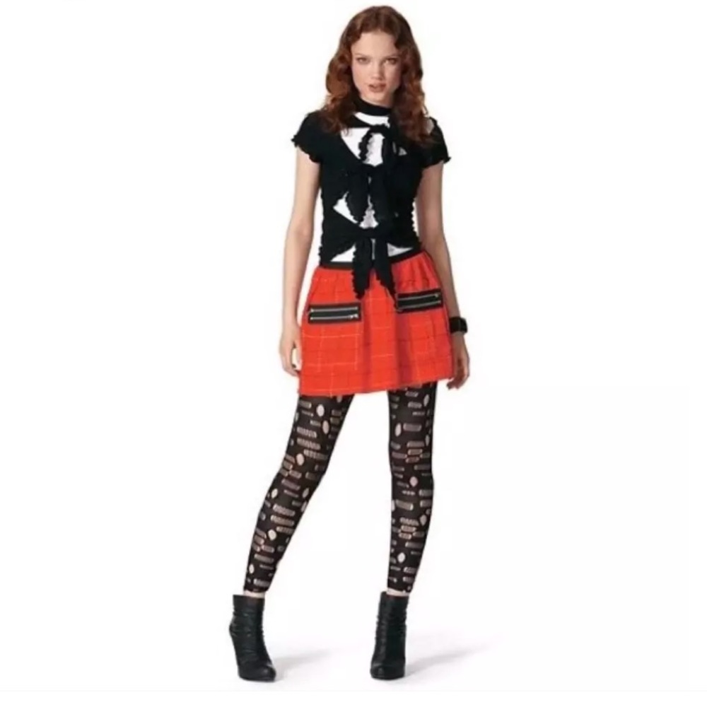 NWT ANNA SUI FOR TARGET Red Plaid Skirt